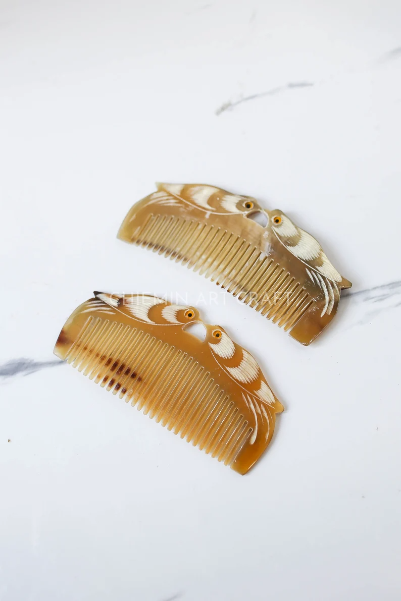 Natural Buffalo Horn Comb for Women