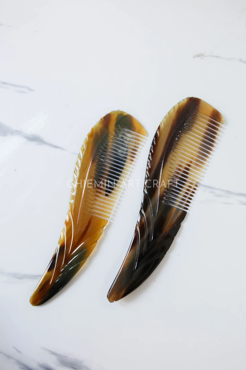 Natural Buffalo Horn Comb for Women