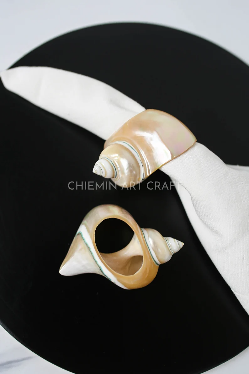 Set of 2 Seashell Napkin Ring