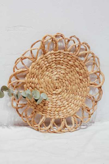 Set of 2 Placemats Round Wicker Placemat - TONKIN HANDICRAFT