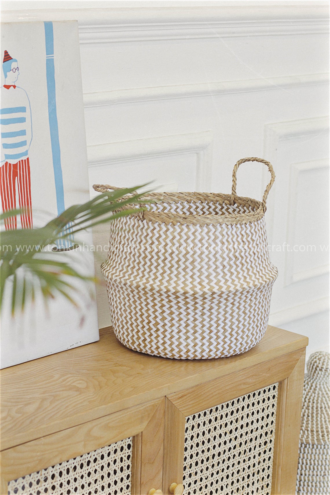 Seagrass belly basket - TONKIN HANDICRAFT