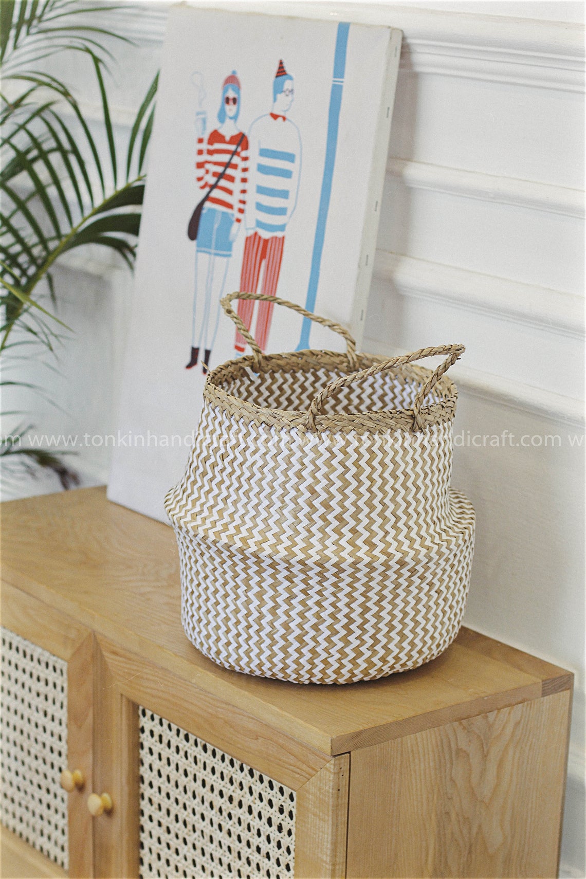 Seagrass belly basket - TONKIN HANDICRAFT